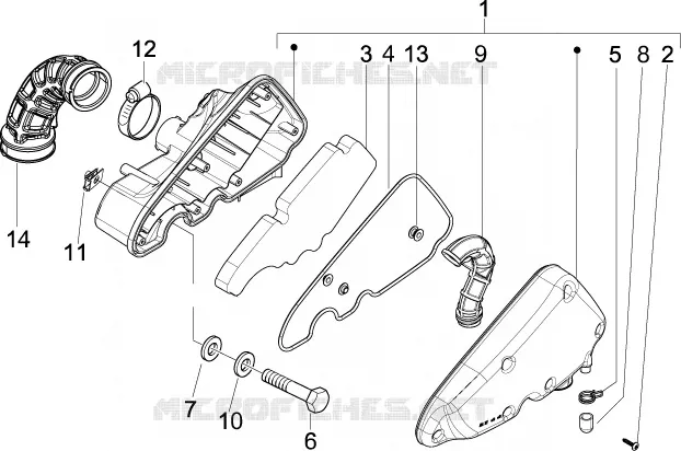 Filtre à air VESPA VESPA-SCOOTER 125 LXV 2012  LXV 4T ie E3