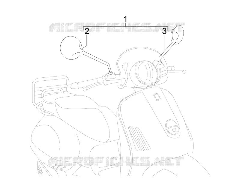 Rétroviseur/s VESPA VESPA-SCOOTER 125 LXV 2008  LXV 4T Navy E3
