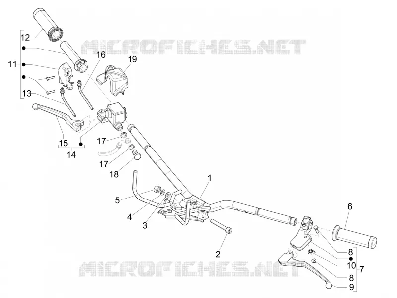 Guidon - Maître cylindre VESPA VESPA-SCOOTER 150 LXV 2012  LXV 15