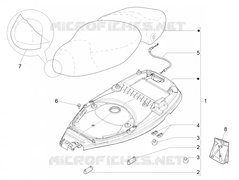 Selle/sieges VESPA VESPA-SCOOTER 150 LXV 2015  LXV 15