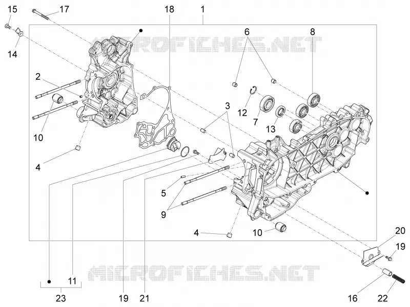 Carter moteur VESPA VESPA-SCOOTER 150 LXV 2016  LXV 4T 3V E3