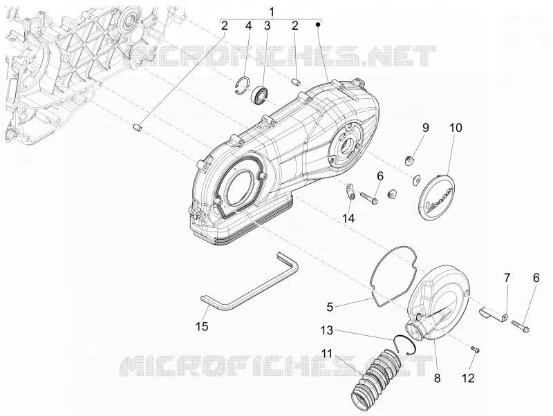 Couvercle carter - Refoidissement carter VESPA VESPA-SCOOTER 150 LXV 2014  LXV 4T 3V E3
