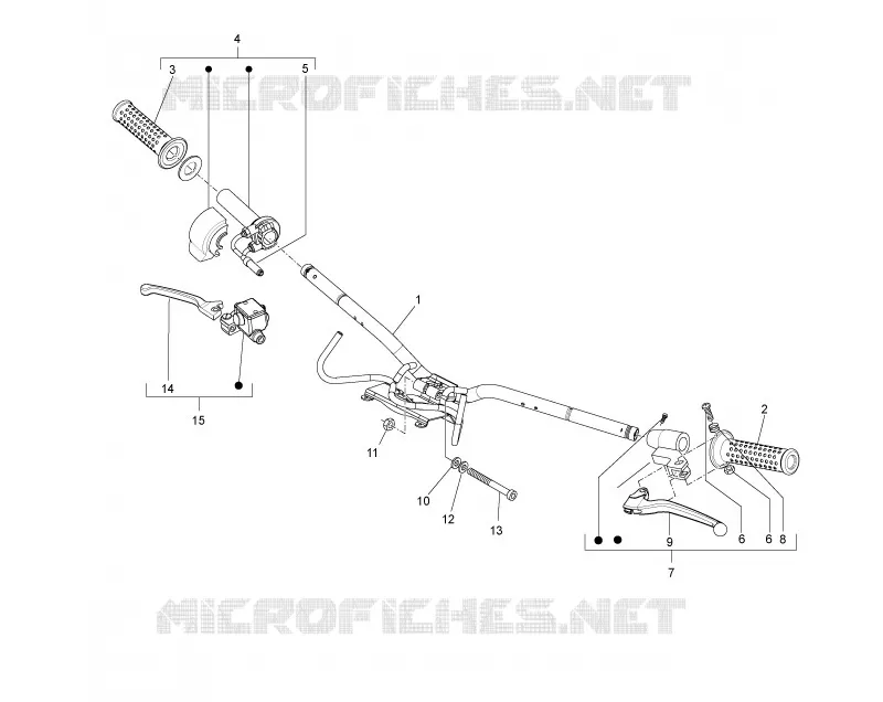 Guidon - Maître cylindre VESPA VESPA-SCOOTER 50 LXV 2007  LXV 2T