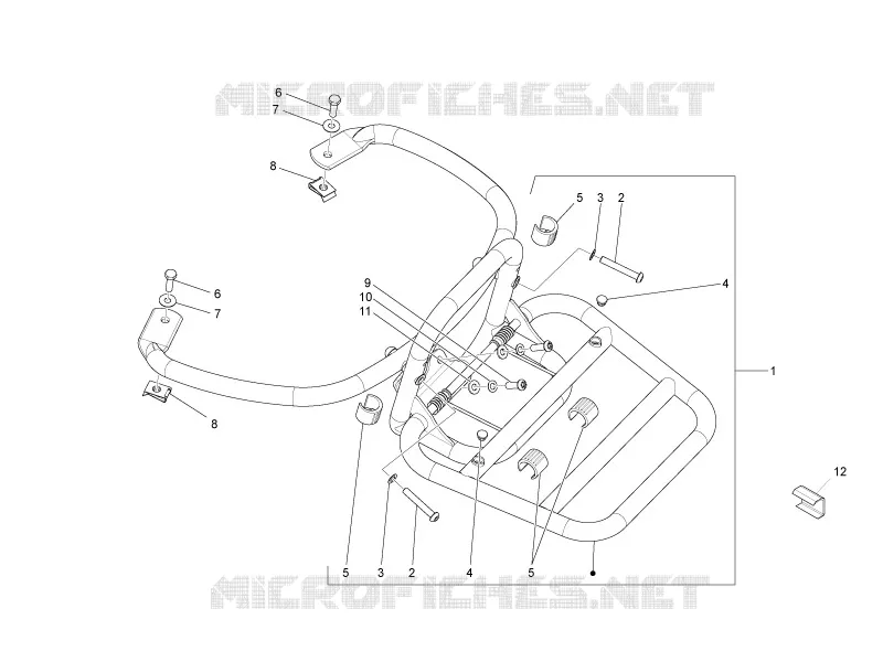 Porte-bagages arrière VESPA VESPA-SCOOTER 50 LXV 2009  LXV 2T