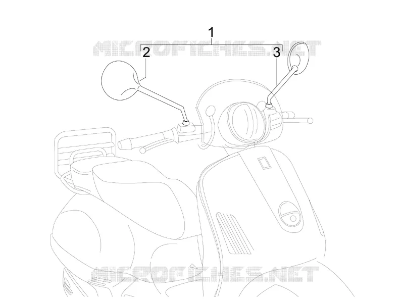 Rétroviseur/s VESPA VESPA-SCOOTER 50 LXV 2009  LXV 2T