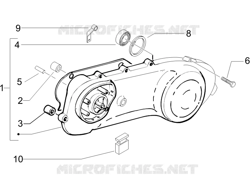 Couvercle carter - Refoidissement carter VESPA VESPA-SCOOTER 50 LXV 2007  LXV 2T