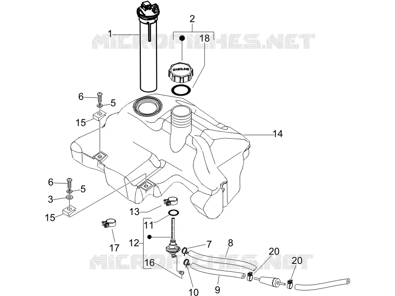 Réservoir carburant VESPA VESPA-SCOOTER 50 LXV 2007  LXV 2T
