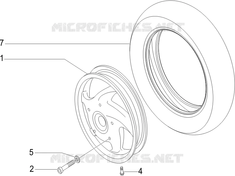 Roue avant VESPA VESPA-SCOOTER 50 LXV 2007  LXV 2T