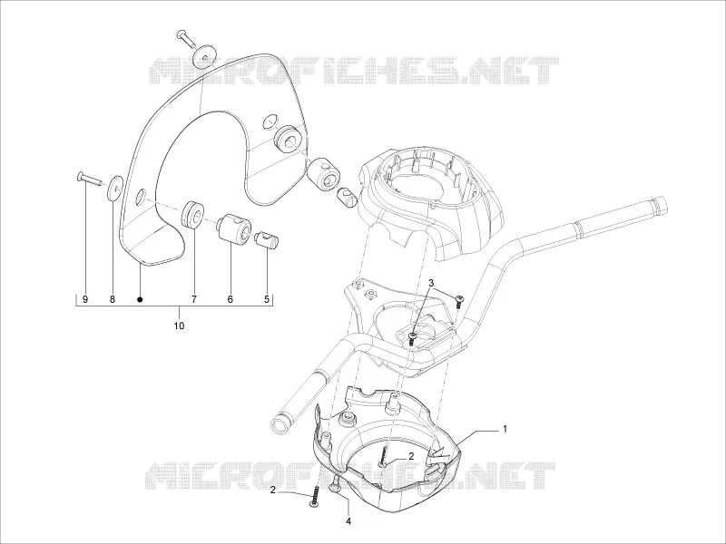 Couvertures guidon VESPA VESPA-SCOOTER 50 LXV 2012  LXV 4T 2V 25 Km/h