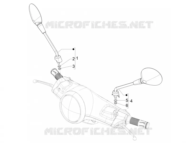 Rétroviseur/s VESPA VESPA-SCOOTER 150 PRIMAVERA 2014  4T 3V ie Primavera
