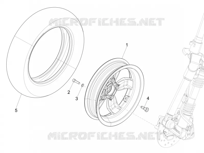 Roue AV nue VESPA VESPA-SCOOTER 150 PRIMAVERA 2013  4T 3V ie Primavera