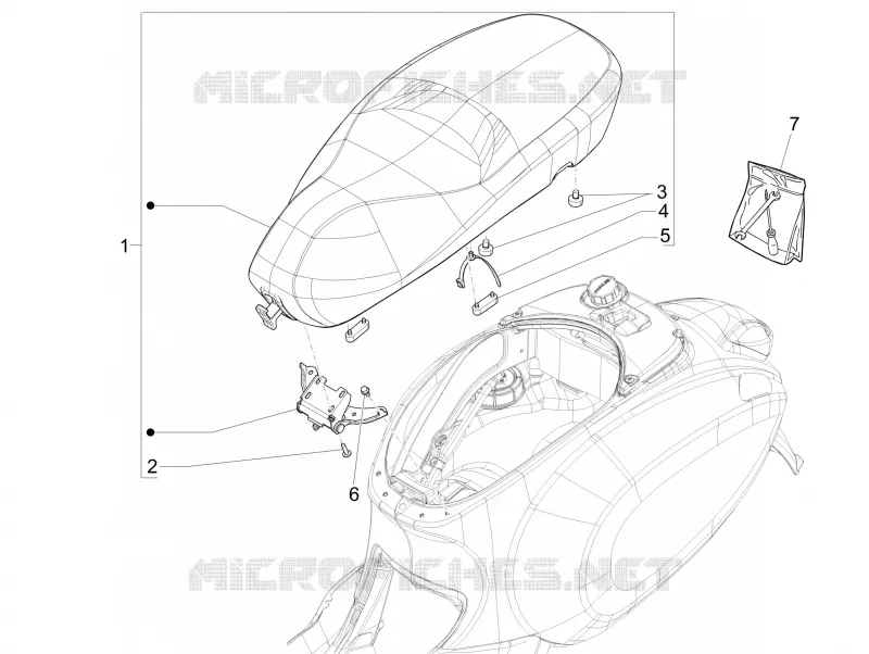 Selle/sieges VESPA VESPA-SCOOTER 150 PRIMAVERA 2014  4T 3V ie Primavera