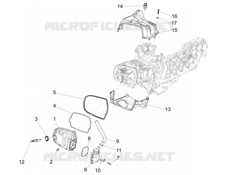 Couvercle culasse VESPA VESPA-SCOOTER 150 PRIMAVERA 2015  4T 3V ie Primavera