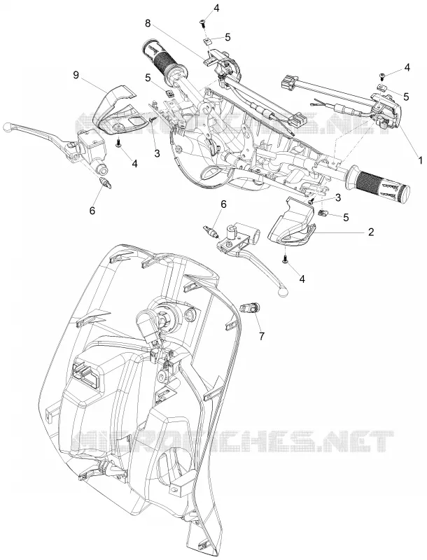 Inverseurs - Commutateurs - Boutons - Interrupteurs VESPA VESPA-SCOOTER 150 PRIMAVERA 2015  4T 3V ie Primavera