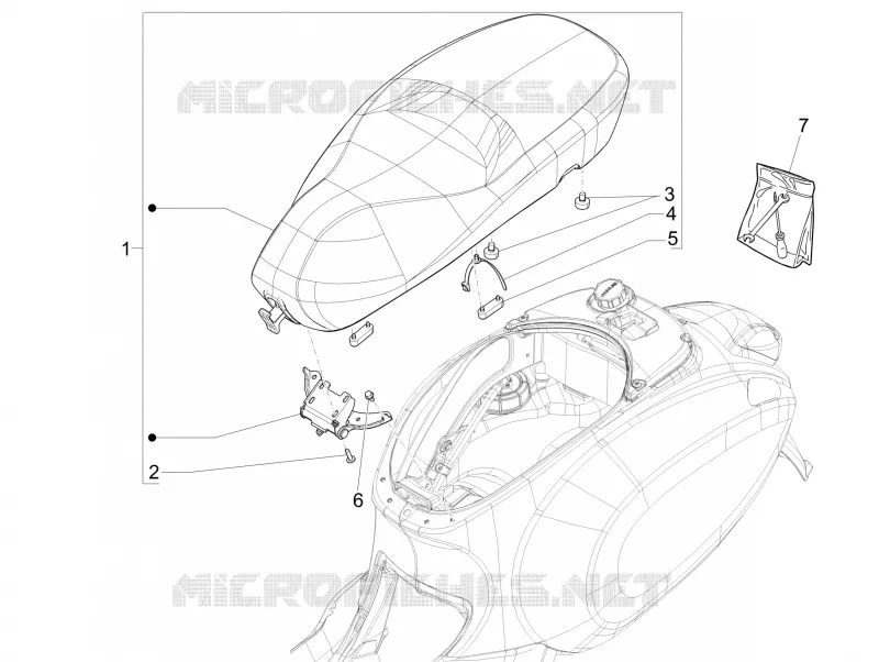 Selle/sieges VESPA VESPA-SCOOTER 150 PRIMAVERA 2014  4T 3V ie Primavera