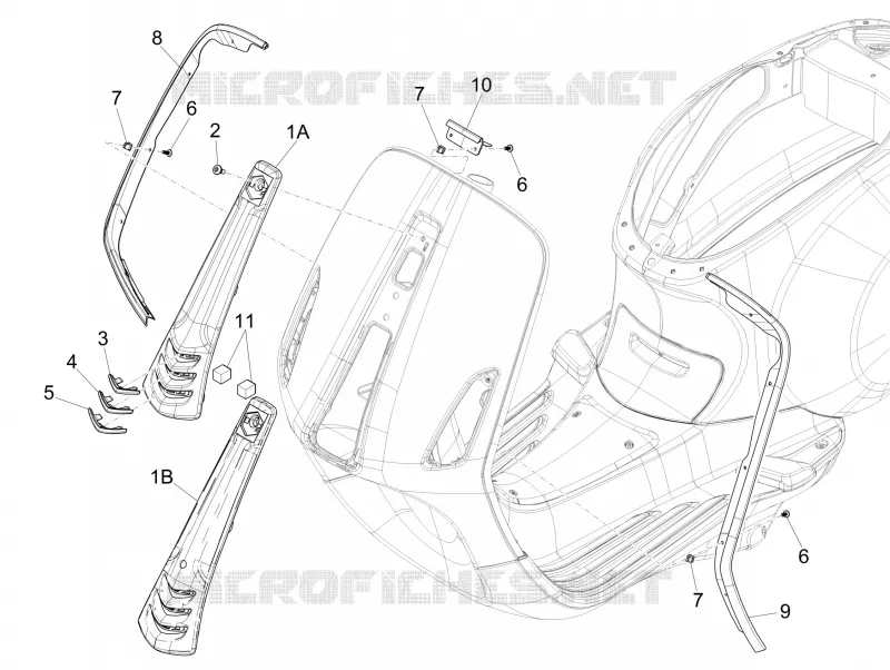Tablier avant VESPA VESPA-SCOOTER 150 PRIMAVERA 2016  4T 3V ie Primavera