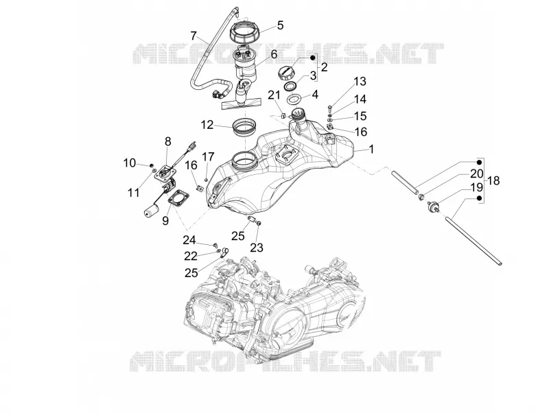 Reservoir carburant VESPA VESPA-SCOOTER 150 PRIMAVERA 2015  4T 3V ie Primavera