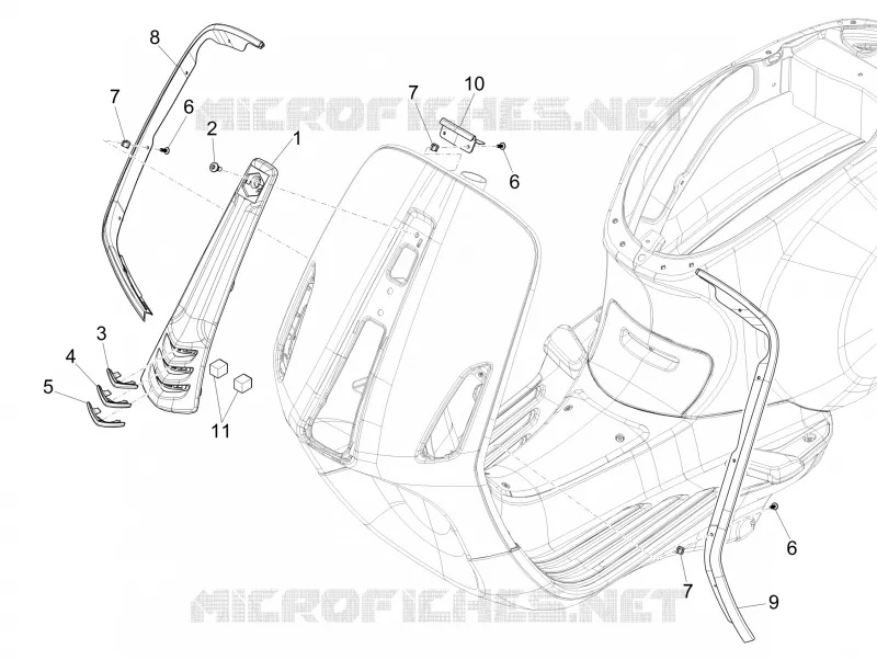 Tablier avant VESPA VESPA-SCOOTER 150 PRIMAVERA 2015  4T 3V ie Primavera