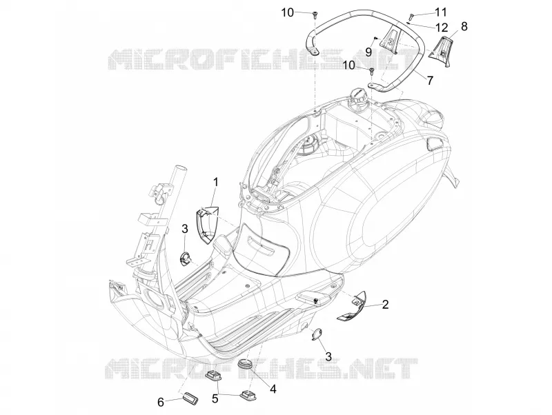 Couvertures laterales - Spoiler VESPA VESPA-SCOOTER 150 PRIMAVERA 2016  Primavera 4T 3V iGet E4 ABS