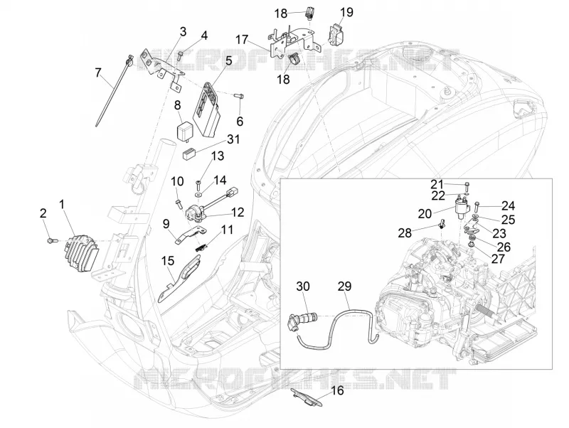 Régulateurs de tension - Centrales electroniques - Bobine H.T. VESPA VESPA-SCOOTER 150 PRIMAVERA 2016  Primavera 4T 3V iGet E4 ABS