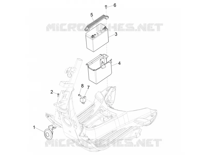 Relais - Batterie - Avertisseur sonore VESPA VESPA-SCOOTER 150 PRIMAVERA 2017  Primavera 4T 3V iGet E4 ABS