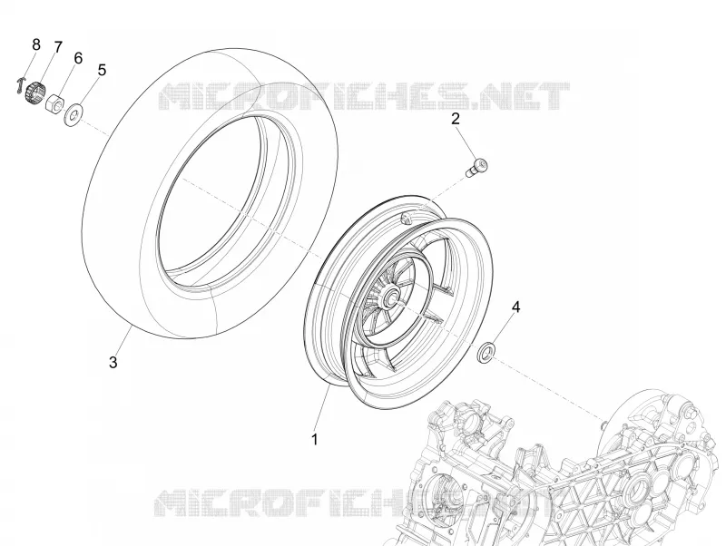 Roue arrière VESPA VESPA-SCOOTER 150 PRIMAVERA 2017  Primavera 4T 3V iGet E4 ABS