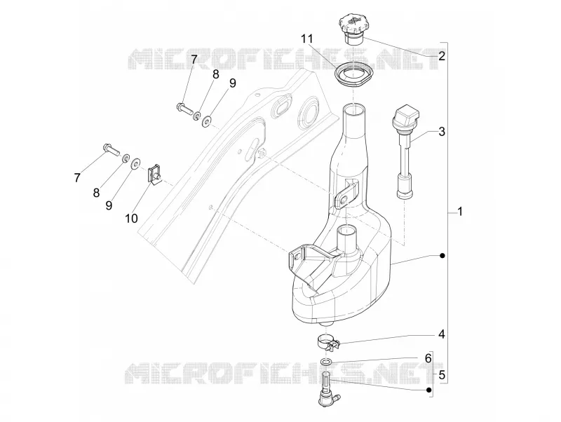 Réservoir huile VESPA VESPA-SCOOTER 50 PRIMAVERA 2016  Primavera 2T