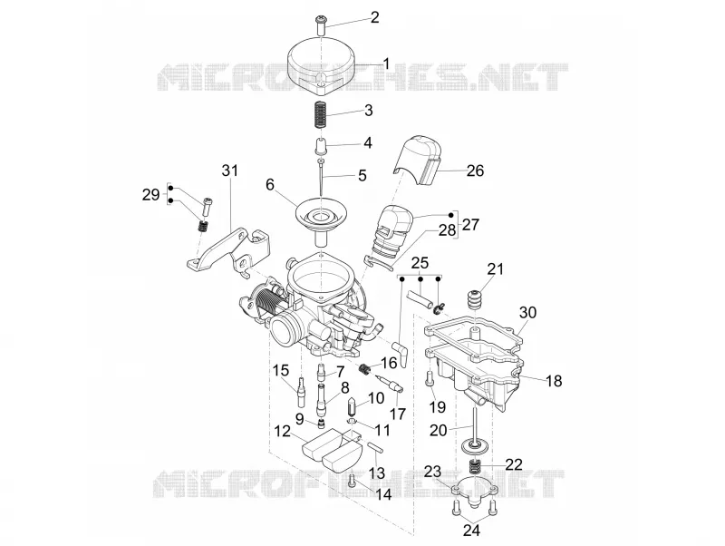 Composants de carburateur VESPA VESPA-SCOOTER 50 PRIMAVERA 2017  Primavera 4T-2V 25 km/h