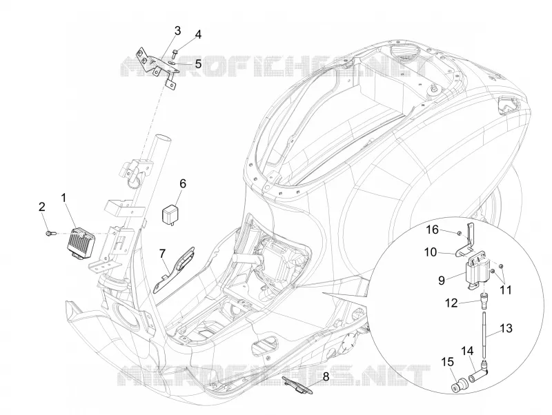 Régulateurs de tension - Centrales electroniques - Bobine H.T. VESPA VESPA-SCOOTER 50 PRIMAVERA 2016  Primavera 4T-2V 25 km/h