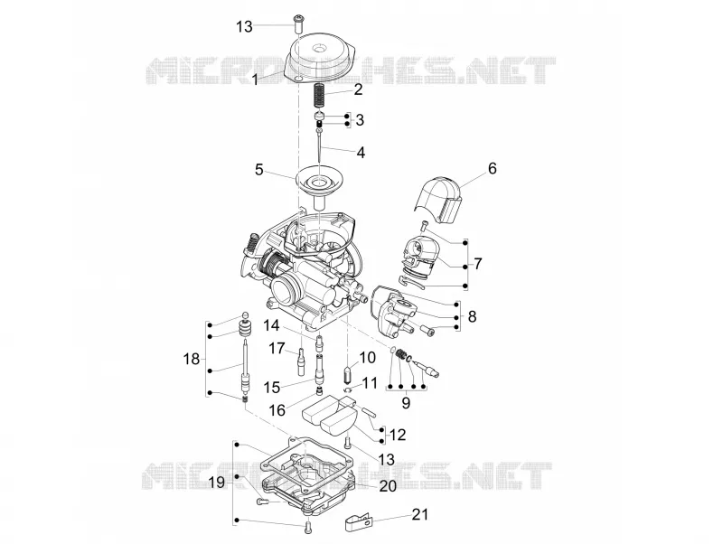 Composants de carburateur VESPA VESPA-SCOOTER 50 PRIMAVERA 2014  Primavera 4T-4V