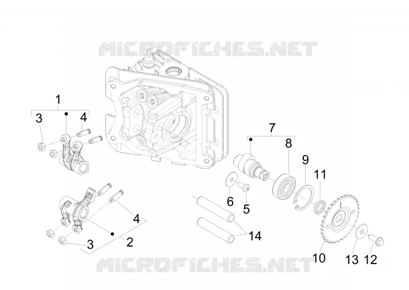 Groupe support balanciers VESPA VESPA-SCOOTER 50 PRIMAVERA 2017  Primavera 4T-4V