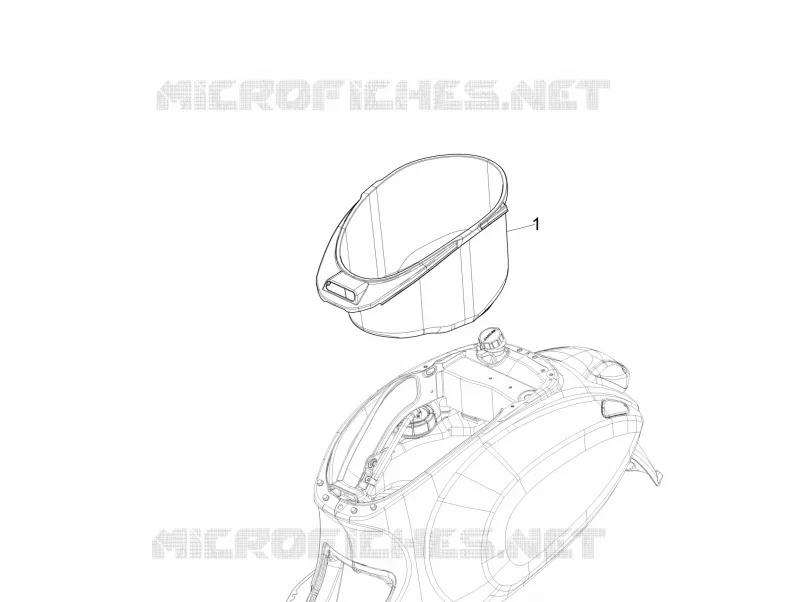 Logement casque - Dessous de selle VESPA VESPA-SCOOTER 50 PRIMAVERA 2016  Primavera 4T-4V