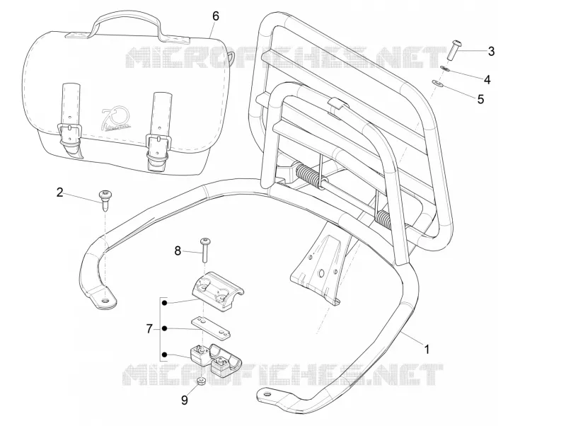 Porte-bagages arrière VESPA VESPA-SCOOTER 50 PRIMAVERA 2016  Primavera 4T-4V