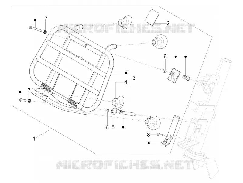 Porte-bagages avant VESPA VESPA-SCOOTER 50 PRIMAVERA 2016  Primavera 4T-4V