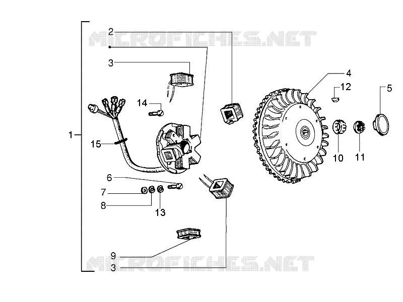 Volant magnetique VESPA VESPA-SCOOTER 125 PX 2007  PX 30 Anni
