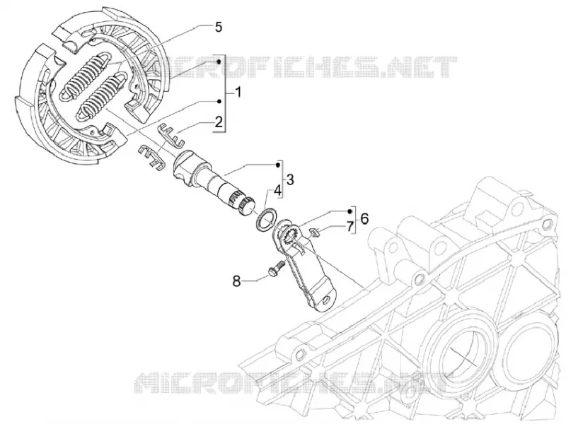 Frein posterieur - Mâchoire VESPA VESPA-SCOOTER 125 S 2009  S 4T
