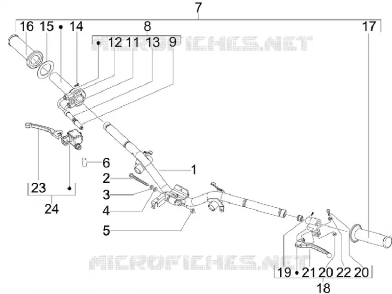 Guidon - Maître cylindre VESPA VESPA-SCOOTER 125 S 2009  S 4T