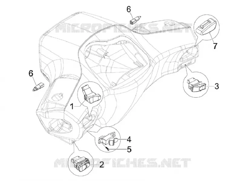 Inverseurs - Commutateurs - Boutons - Interrupteurs VESPA VESPA-SCOOTER 125 S 2010  S 4T