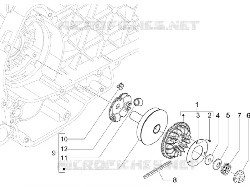 Poulie motrice VESPA VESPA-SCOOTER 125 S 2009  S 4T