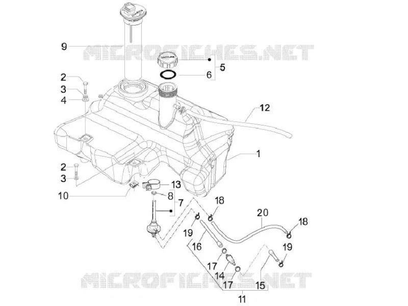 Réservoir carburant VESPA VESPA-SCOOTER 125 S 2010  S 4T