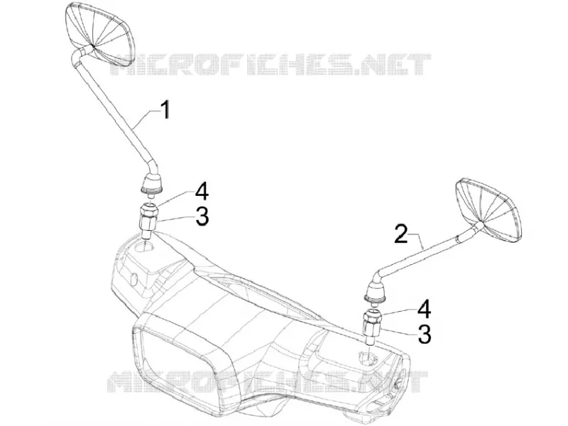 Rétroviseur/s VESPA VESPA-SCOOTER 125 S 2009  S 4T