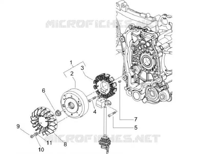 Volant magnetique VESPA VESPA-SCOOTER 125 S 2009  S 4T
