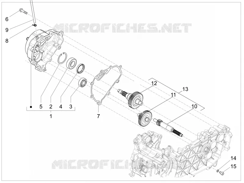 Ensemble réducteur VESPA VESPA-SCOOTER 125 S 2017  S 4T 3V E3 ie