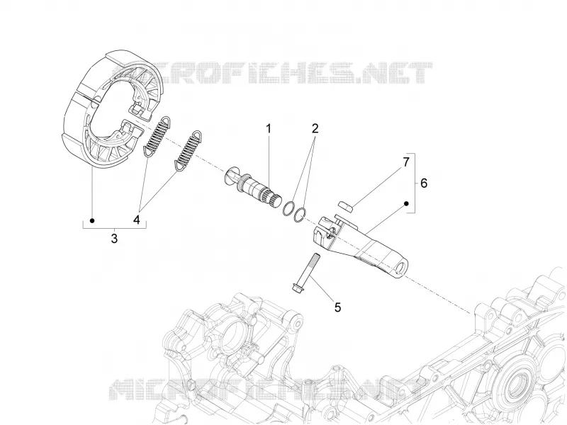 Frein posterieur - Mâchoire VESPA VESPA-SCOOTER 125 S 2013  S 4T 3V E3 ie
