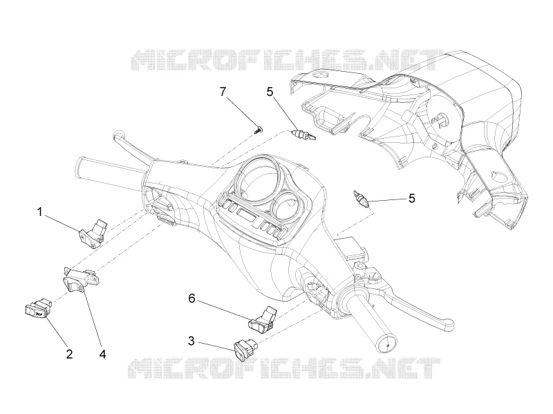 Inverseurs - Commutateurs - Boutons - Interrupteurs VESPA VESPA-SCOOTER 125 S 2014  S 4T 3V E3 ie