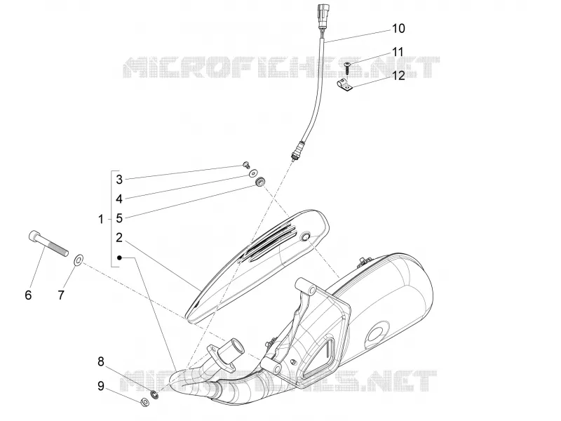 Silencieux VESPA VESPA-SCOOTER 125 S 2012  S 4T 3V E3 ie