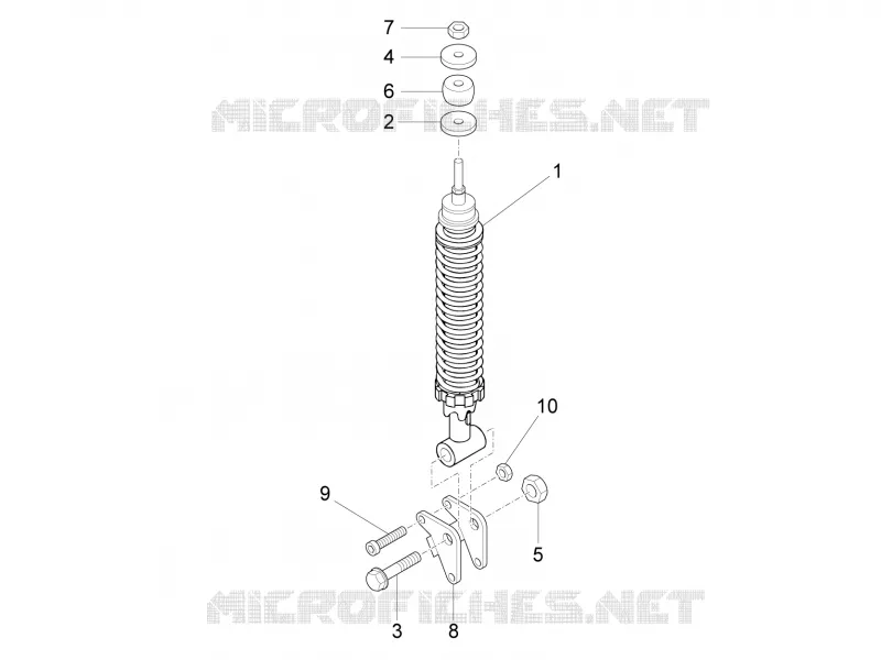 Suspension arrière - Amortisseur/s VESPA VESPA-SCOOTER 125 S 2014  S 4T 3V E3 ie