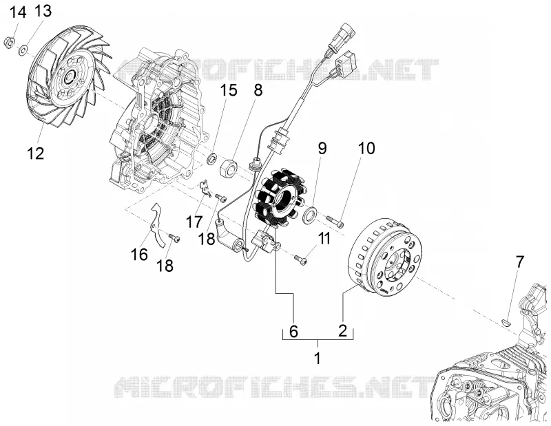 Volant magnetique VESPA VESPA-SCOOTER 125 S 2013  S 4T 3V E3 ie