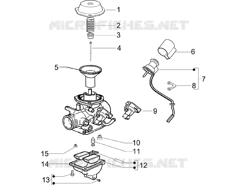Composants de carburateur VESPA VESPA-SCOOTER 125 S 2007  S 4T E3
