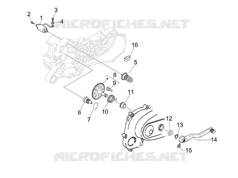 Démarrage - Démarrage électrique VESPA VESPA-SCOOTER 125 S 2007  S 4T E3